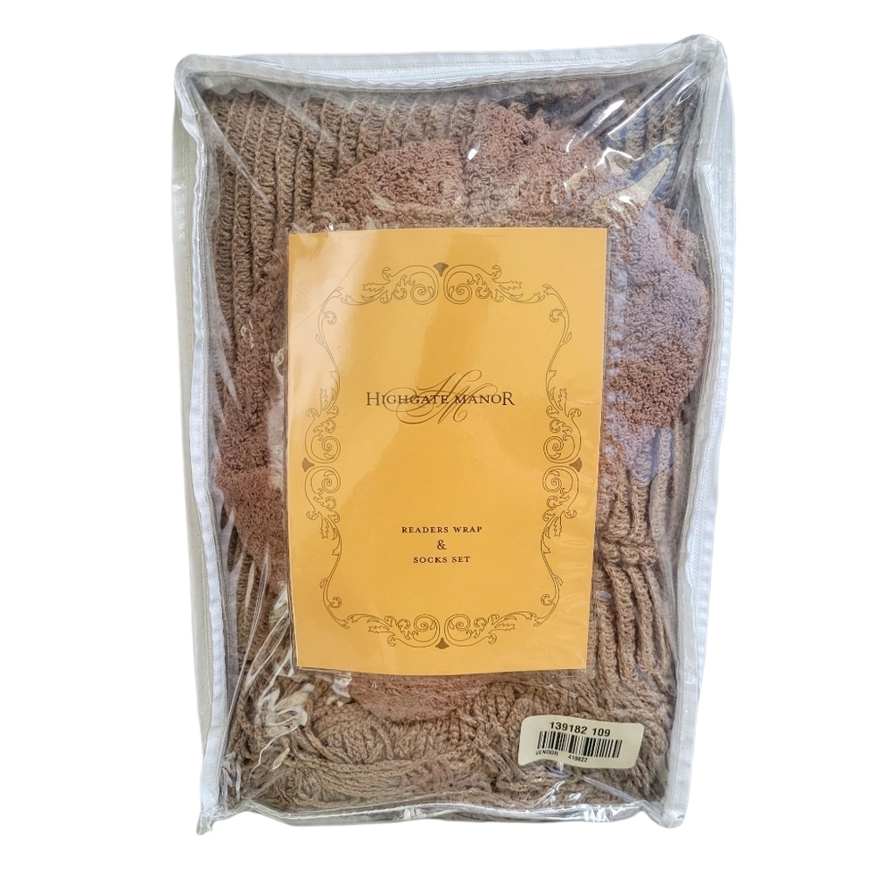 Highgate Manor // Reader's Wrap and Sock Set / OS / Bridgewater Tan